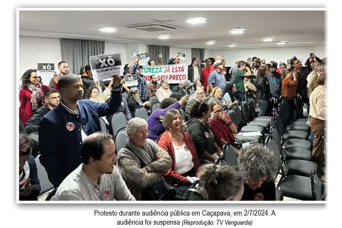 Moção aprovada na FEG manifesta preocupação com usina termelétrica em Caçapava. Ambientalistas e movimentos sociais alertam sobre riscos