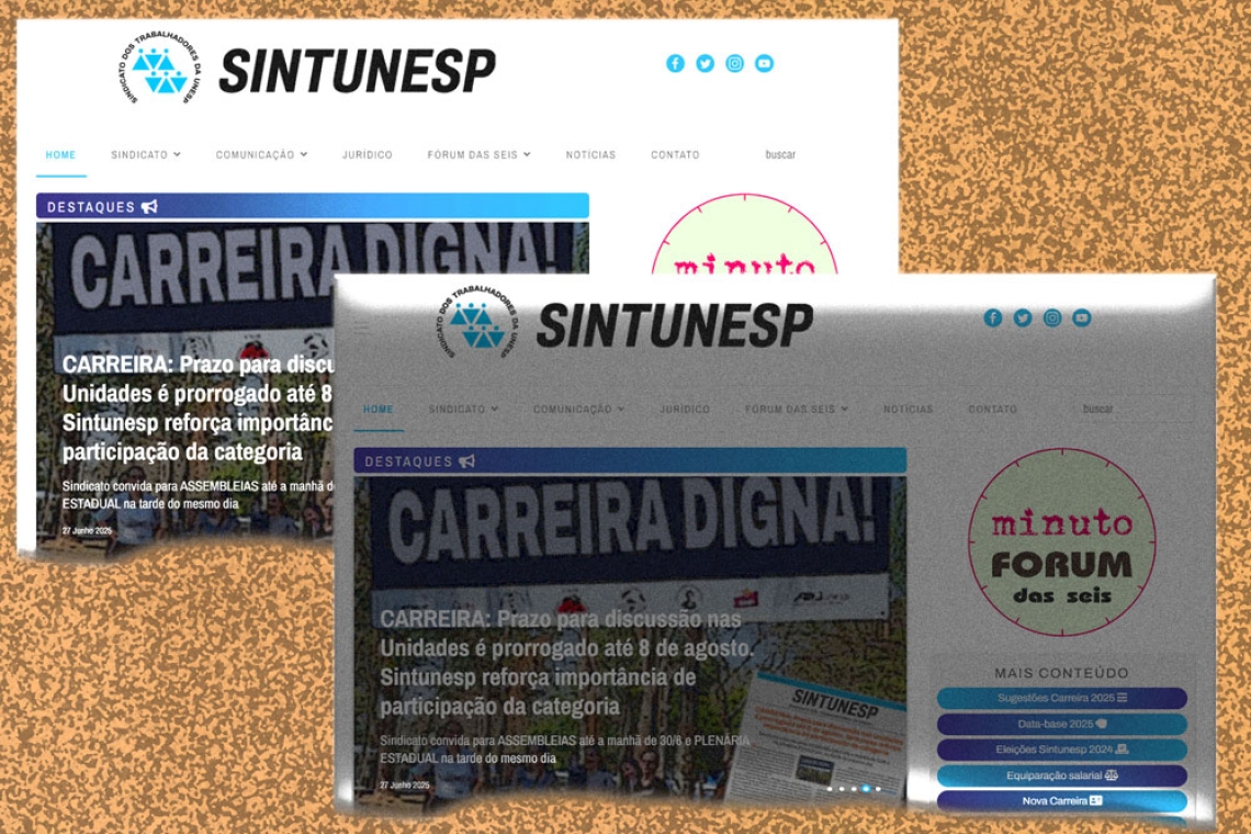 Carreira: Site do Sintunesp tem espaço para sugestões das unidades   