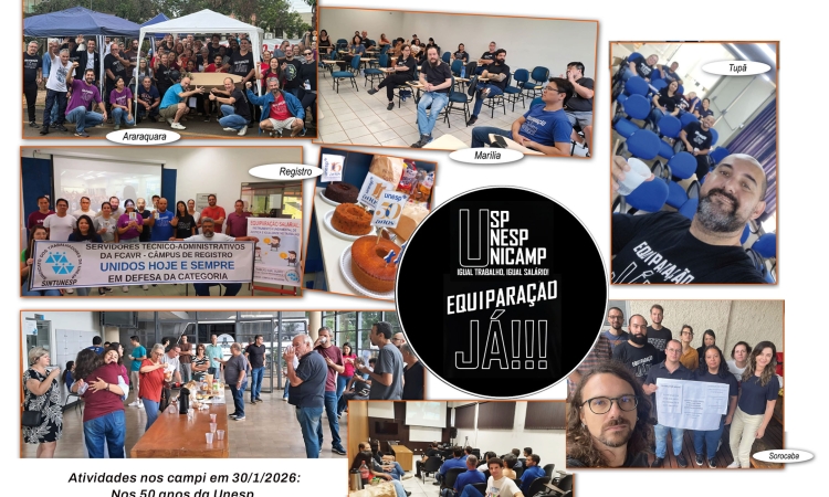 Sintunesp indica: Suspender a greve e manter a mobilização! Segue a luta por avanços na equiparação e por nossos direitos   