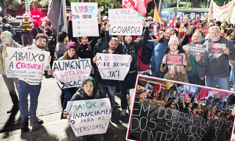 Defesa do financiamento das universidades estaduais paulistas: Ato em 17/6 caminhou até a Alesp