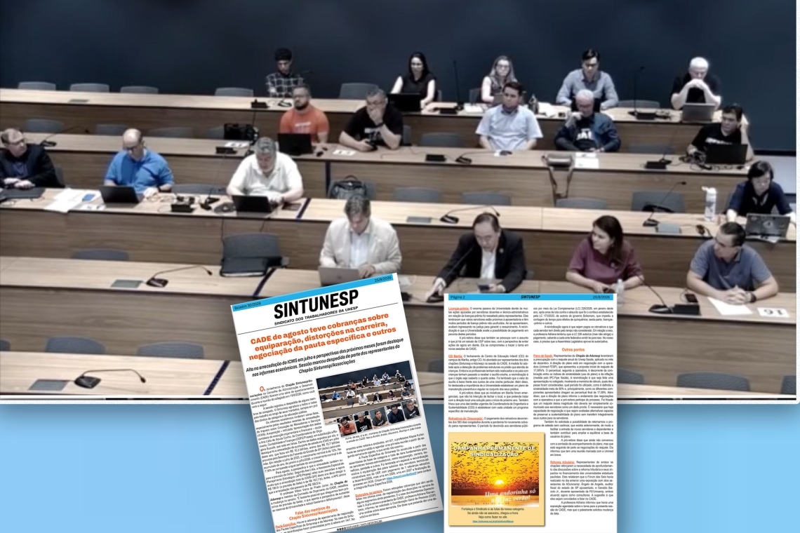 CADE de agosto teve cobranças sobre equiparação, distorções na carreira, negociação da pauta específica e outros